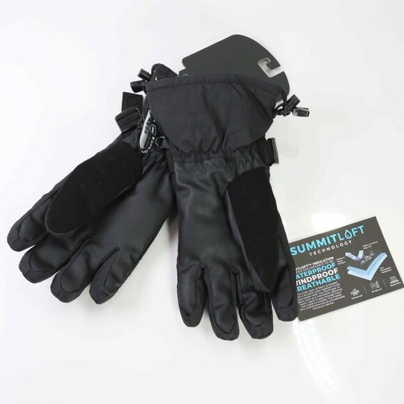 New!  Tough Outfitters Mens Winter Gloves, Black and Gray, Size Medium - Picture 3 of 9